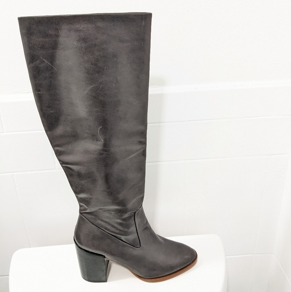 Zara leather knee high boots - Picture 8 of 16